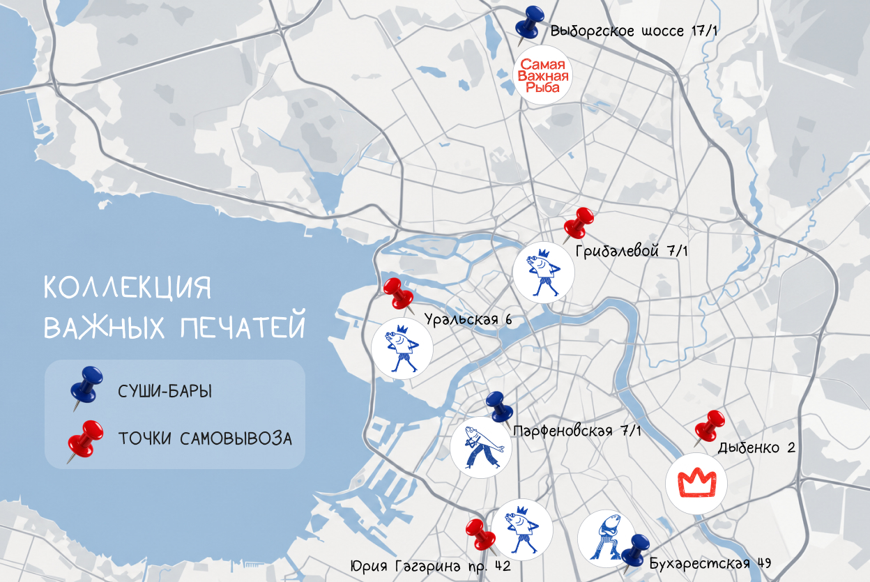 Карта печатей Важной Рыбы