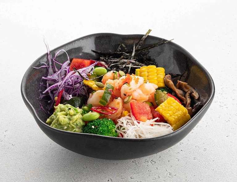 Поке с Тигровыми креветками